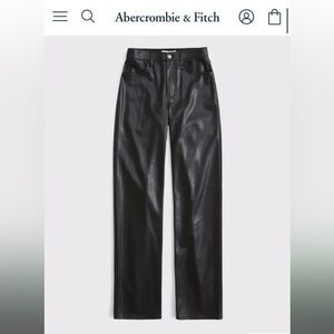 Abercrombie & Fitch Curve Love Black VEGAN Leather Pants